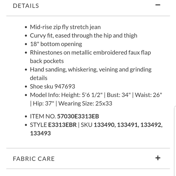 New!!Miss Me angel wings easy bootcut jeans - Picture 5 of 6